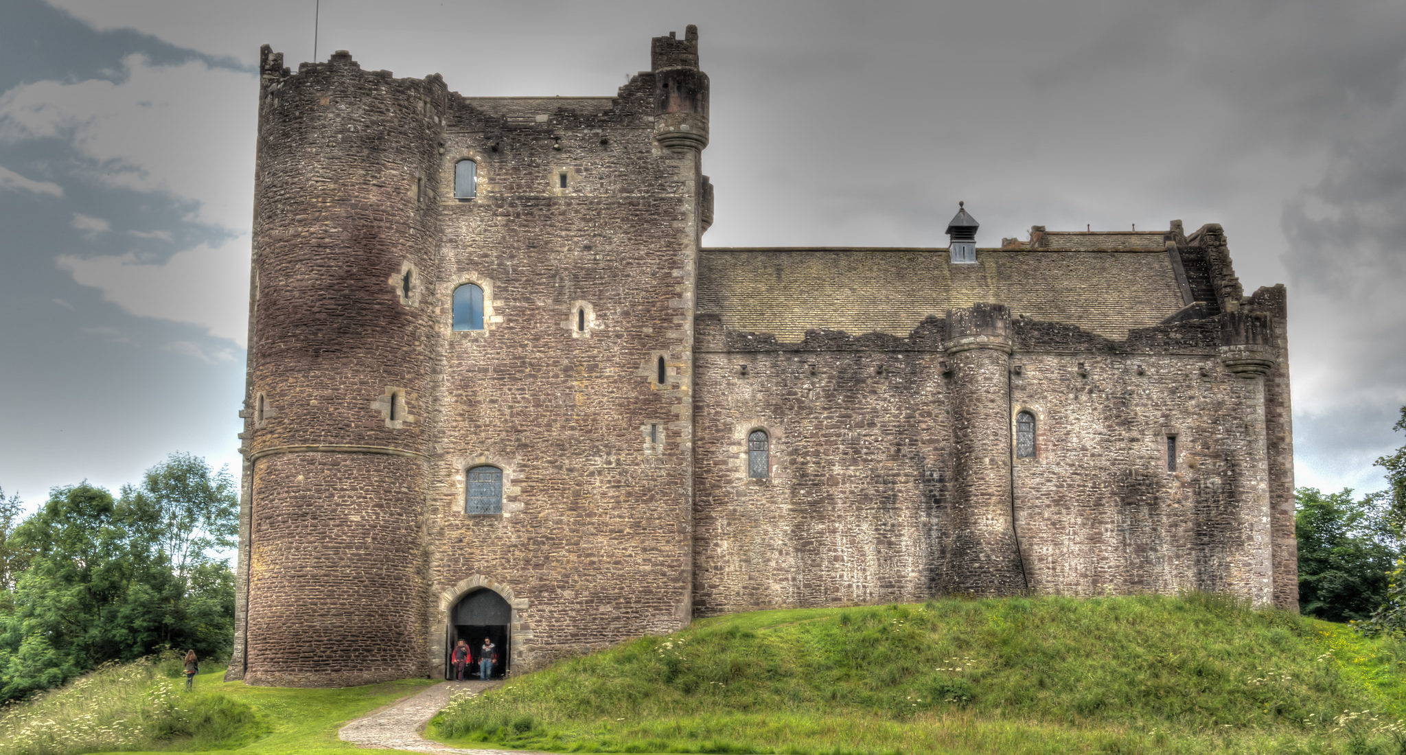 Scottish castle on a cloudy day