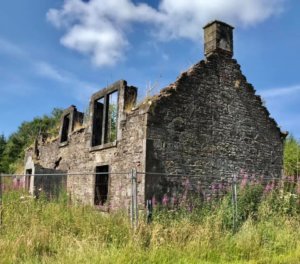 ruins of a 19th century Scottish farm house