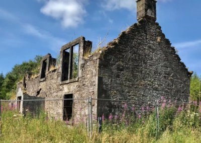 ruins of a 19th century Scottish farm house