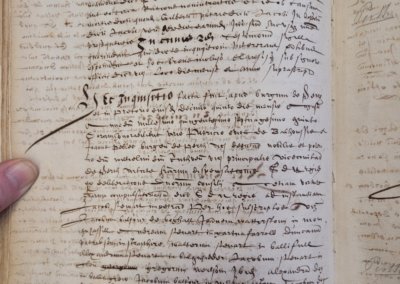 16th century hand-written document in Latin