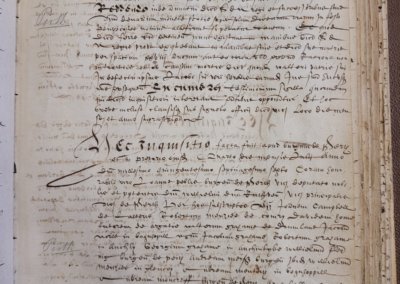 16th century hand-written document in Latin