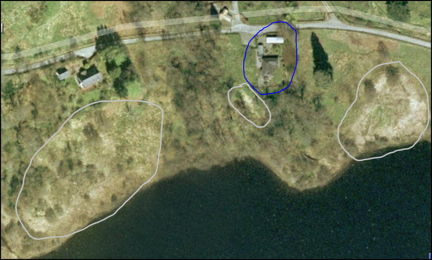 satellite view showing the white stones