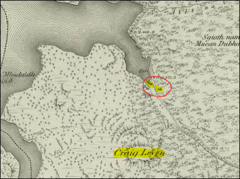 18th century hand-drawn map of Highland Scottish farms