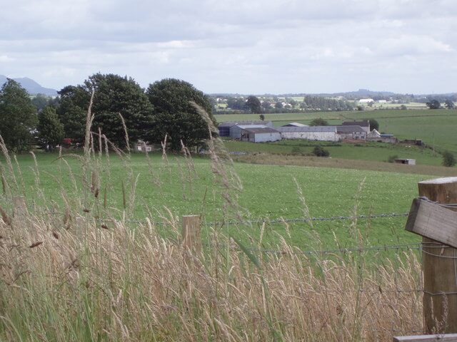 rolling farmland on a cloudy day